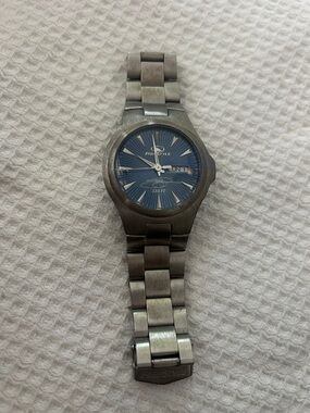 Freestyle Stainless Steel Watch Blue Dial Day Date Analog Sport Casual Unisex